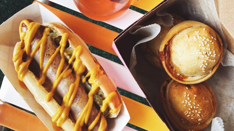 Hot dog and empanada from Super Bien