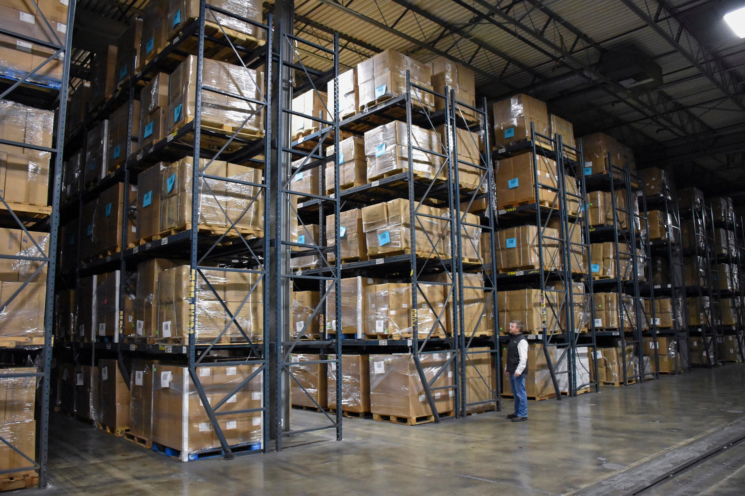 Boxes of personal protection equipment.