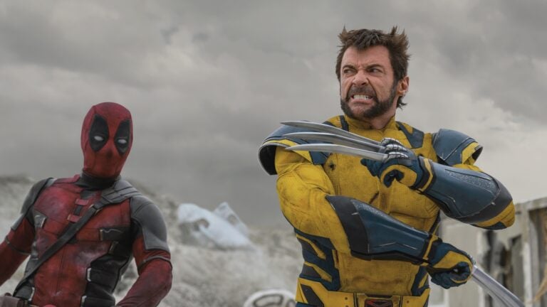 Ryan Reynolds as Deadpool/Wade Wilson and Hugh Jackman as Wolverine/Logan in "Deadpool & Wolverine."