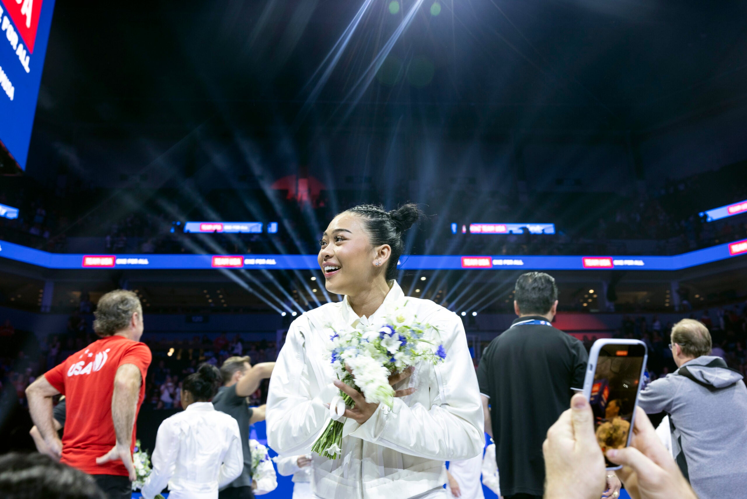 Sunisa Lee at the Olympics gymnastics trials in Minneapolis.