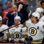 Jim Montgomery Bruins bench