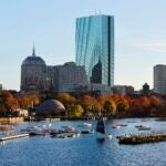 The Back Bay skyline and Charles River.